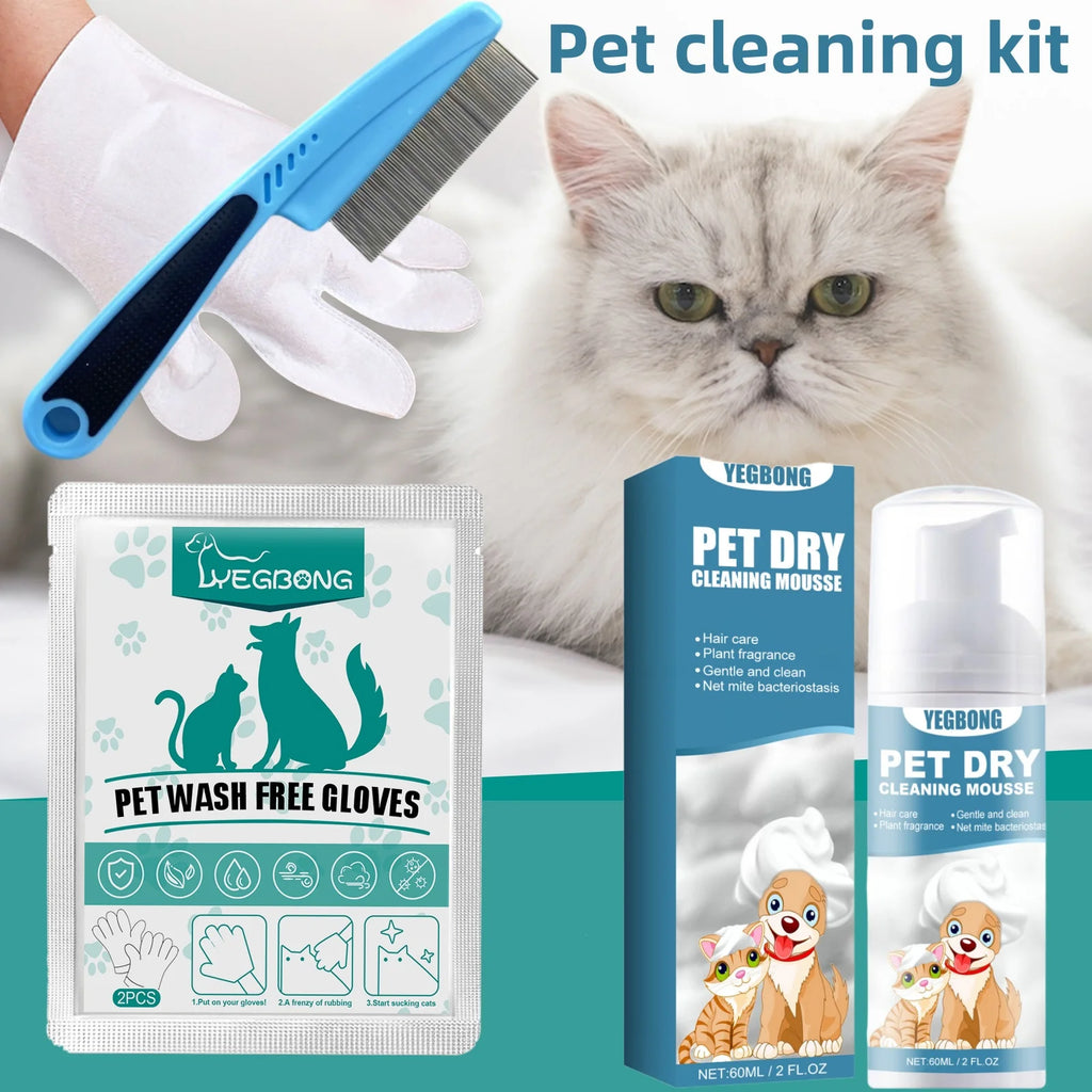 Waterless No-Rinse Cleaning Mousse Shampoo for Dogs & Cats