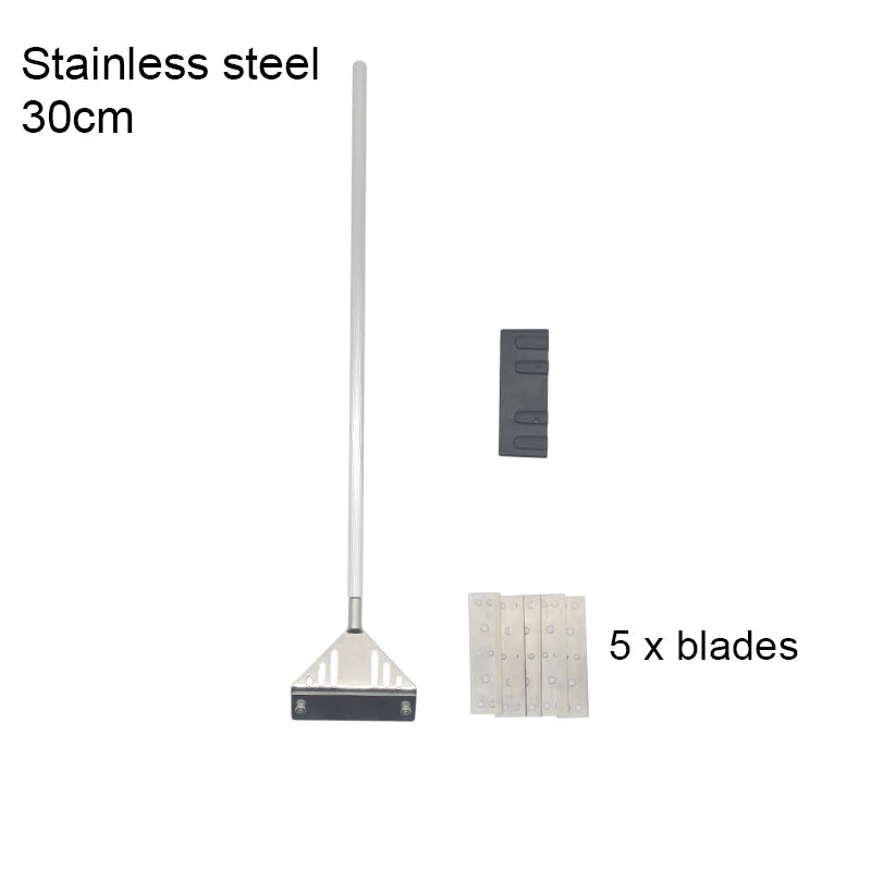 Stainless Steel Aquarium Algae Scraper with Long Handle for Glass Tanks