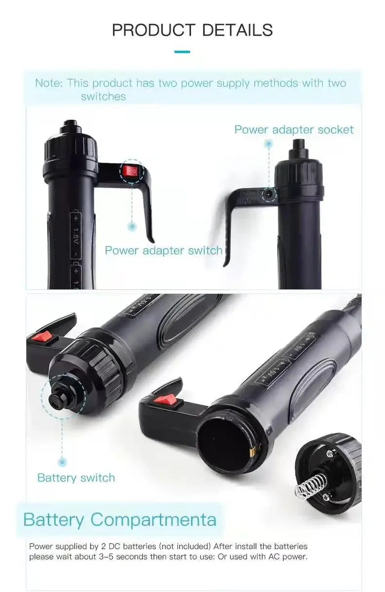Electric Aquarium Gravel Cleaner and Water Change Siphon Pump