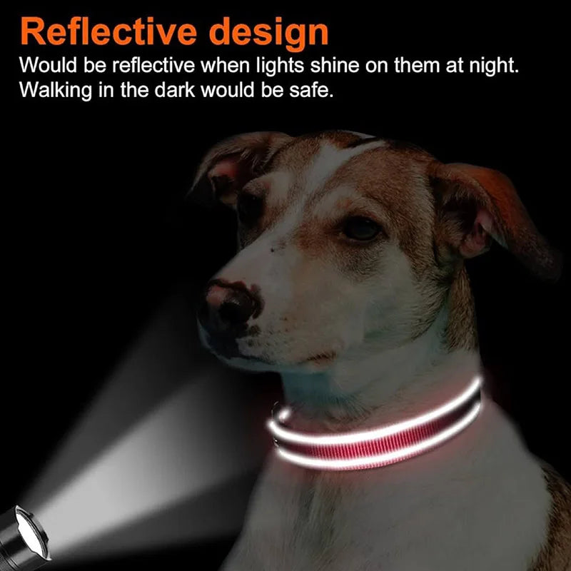 Padded Neoprene Reflective Dog Collar for Medium & Large Dogs