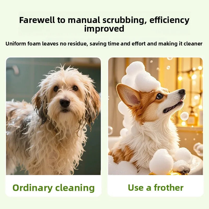 Electric Pet Bath Foam Maker, Dog Cat Shampoo Dilution Bottle