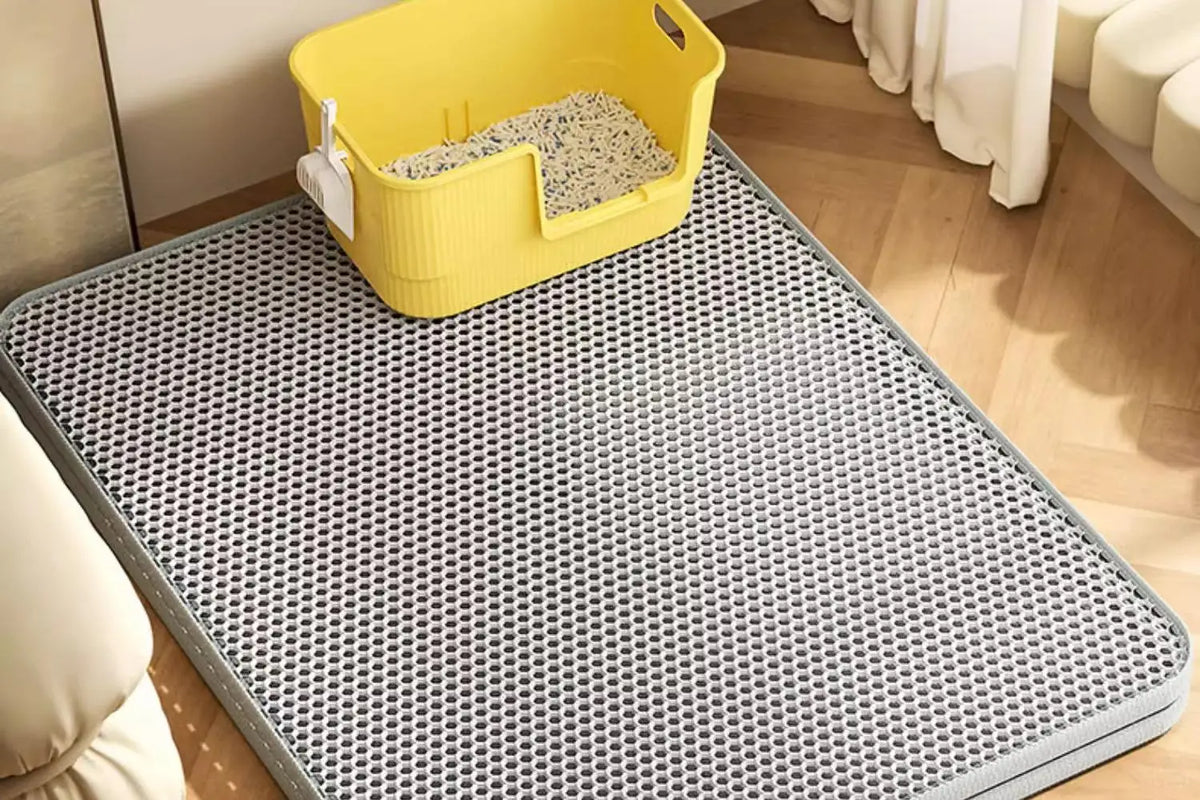 Heavy Duty Waterproof Cat Litter Mat, Double Layer Non-Slip