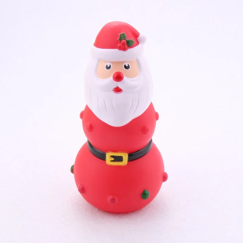 Christmas Durable Squeaky Dog Chew Toy for Teething Teeth