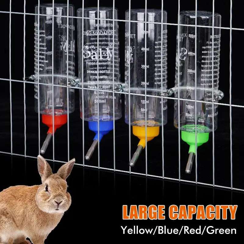500ml Hanging Water Bottle Dispenser for Rabbits and Hamsters