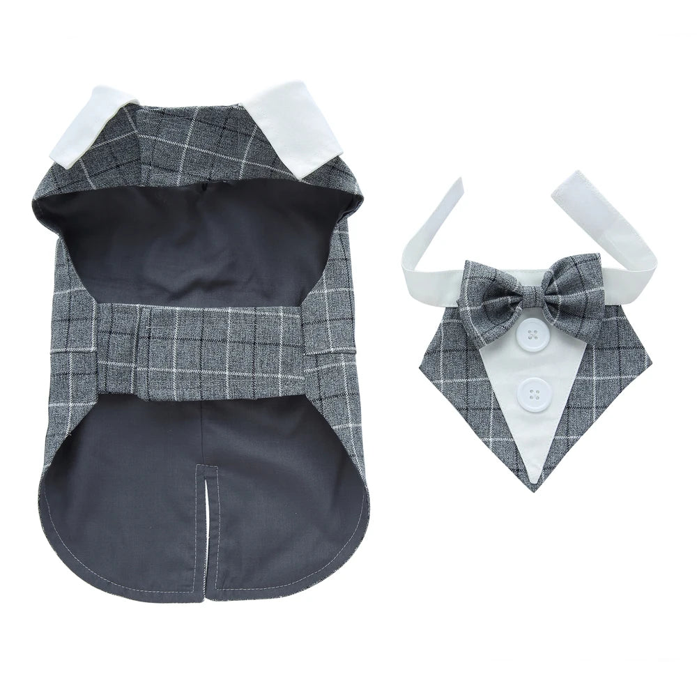 Dog Tuxedo Formal Suit, Christmas & Halloween Party Costume