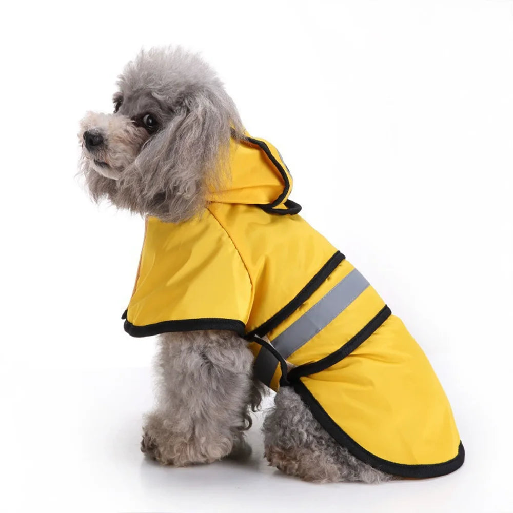 Adjustable Waterproof Dog Raincoat, Windproof Pet Rain Gear