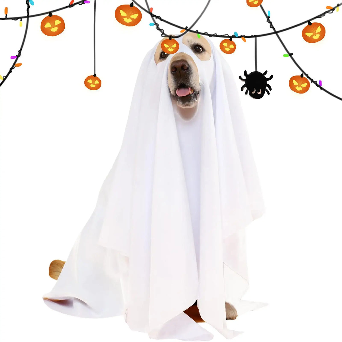 Dog Ghost Halloween Costume Cosplay Party Outfit for Pets