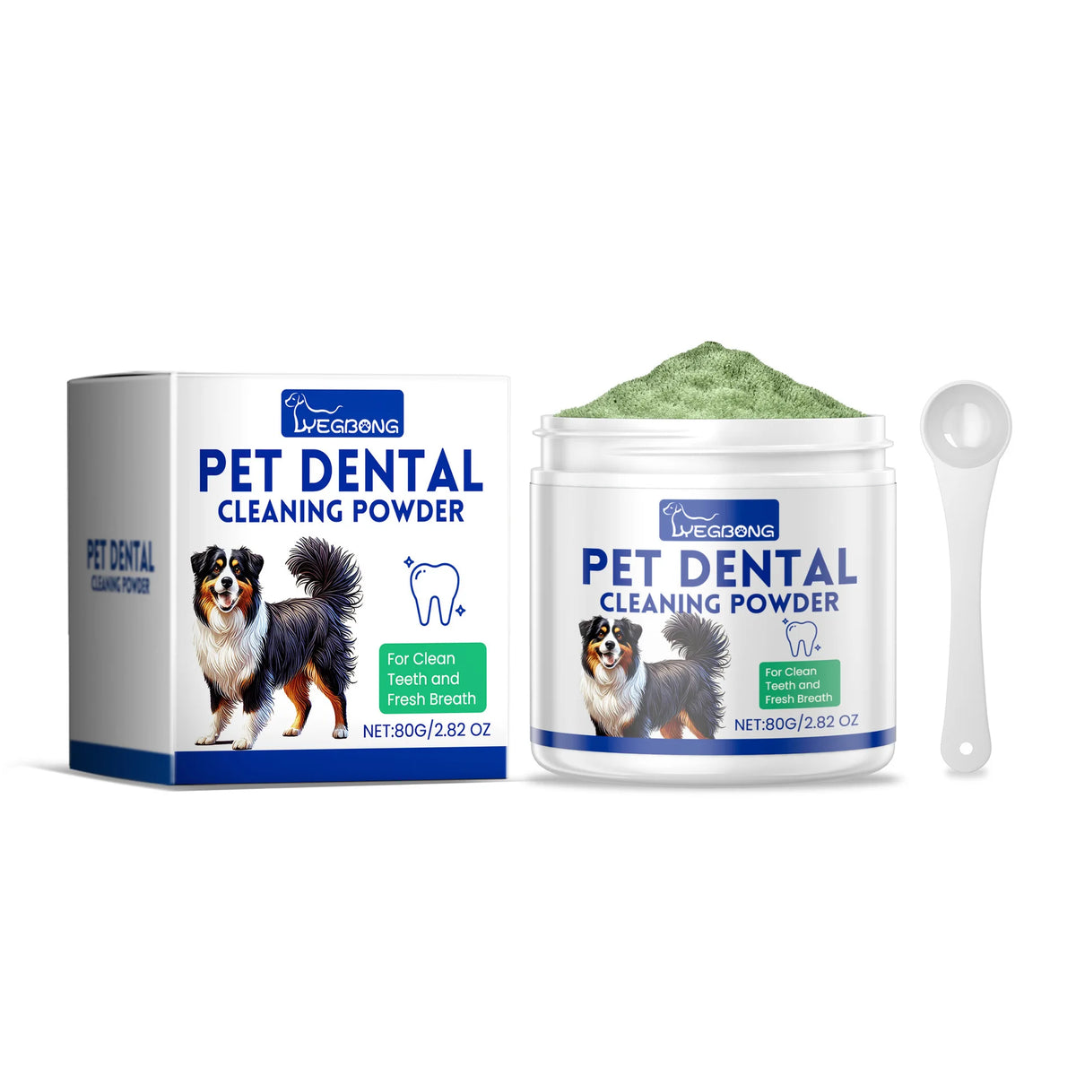 Pet Teeth Cleaning Powder for Dogs and Cats, Tartar & Bad Breath Care
