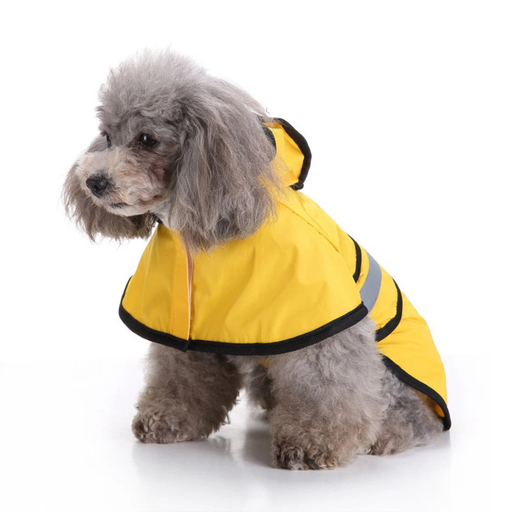 Adjustable Waterproof Dog Raincoat, Windproof Pet Rain Gear
