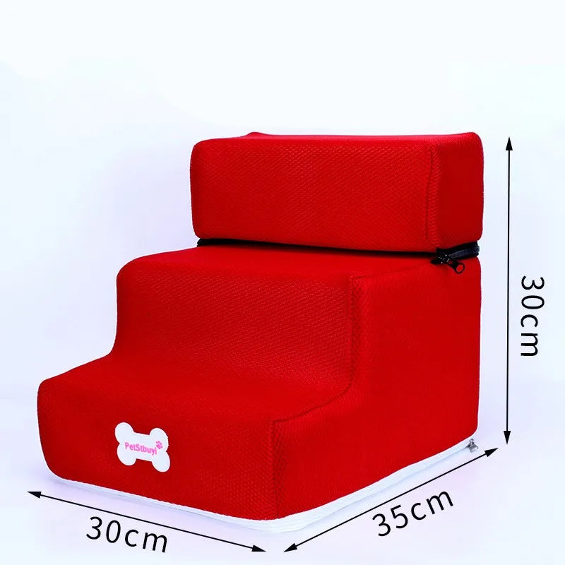 3-Step Anti-Slip Pet Stairs for Small Dogs and Cats to Bed