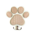 Paw Print Wooden Leash Hanger Wall Hook for Dog Lovers