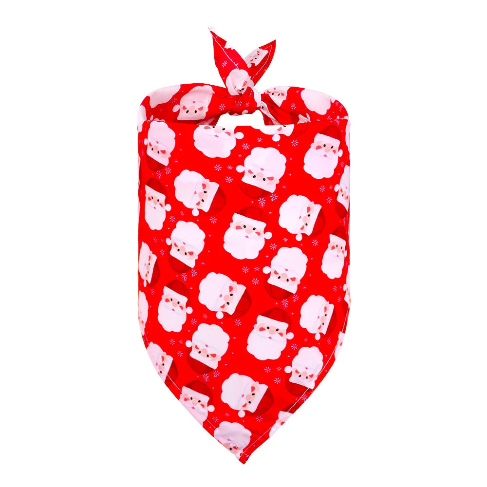 Christmas Dog Bandana Scarf, Holiday Triangle Bib for Dogs & Cats