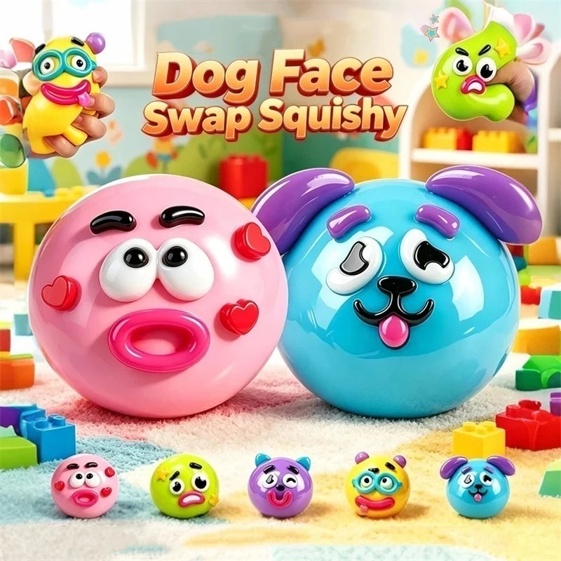 Christmas Limited Edition DIY Ugly Face Dog Squishy Squeeze Ball
