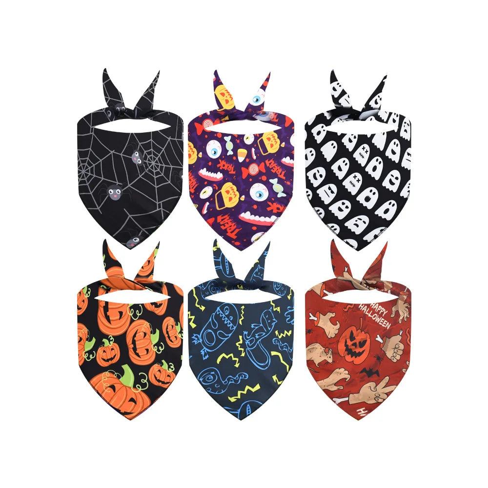 Halloween Pumpkin & Ghost Pet Bandana for Dogs and Cats