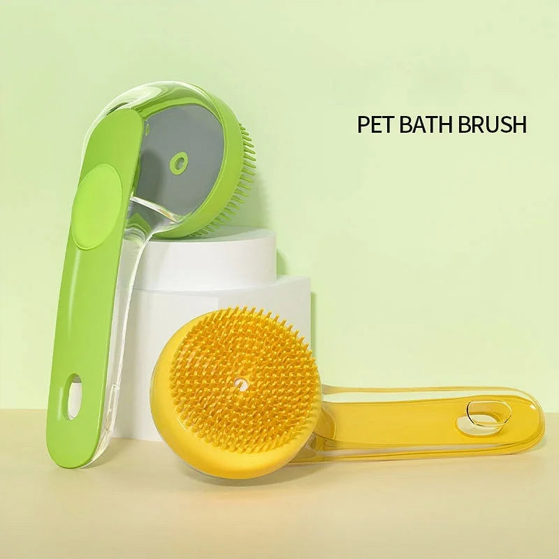 Massaging Pet Bath Brush for Small Dogs and Cats