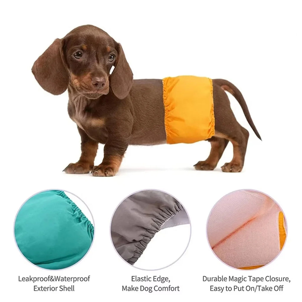 Washable Male Dog Belly Band Diapers, Reusable Wrap for Dogs