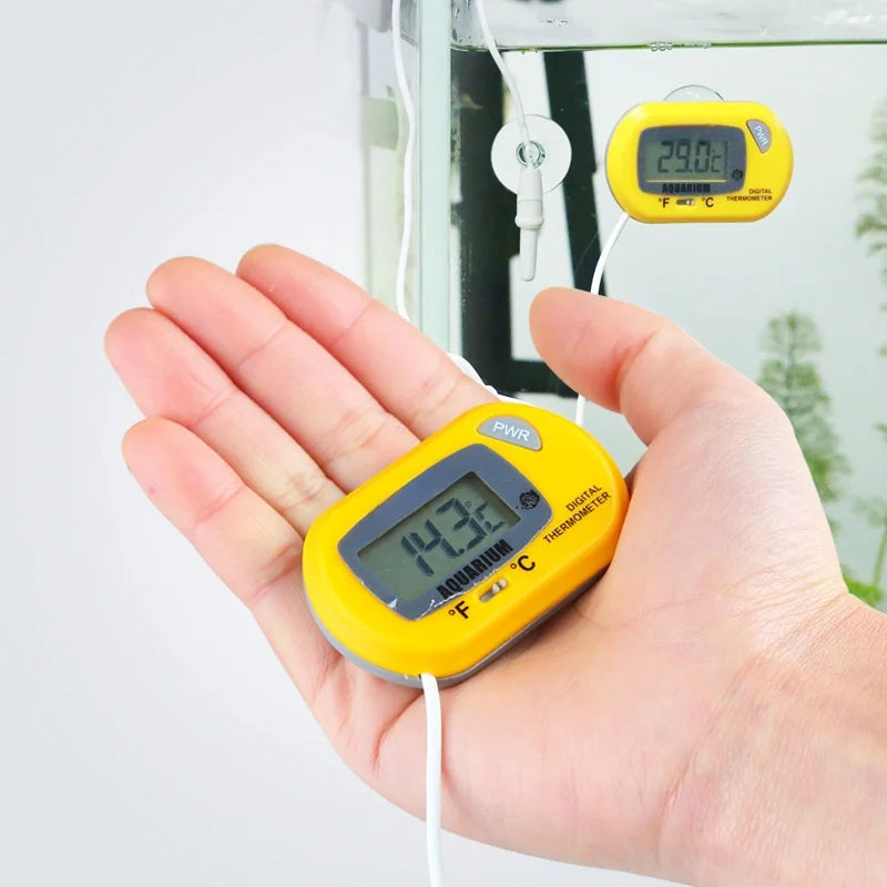 Digital Aquarium Thermometer with Probe & Suction Cup for Fish Tanks