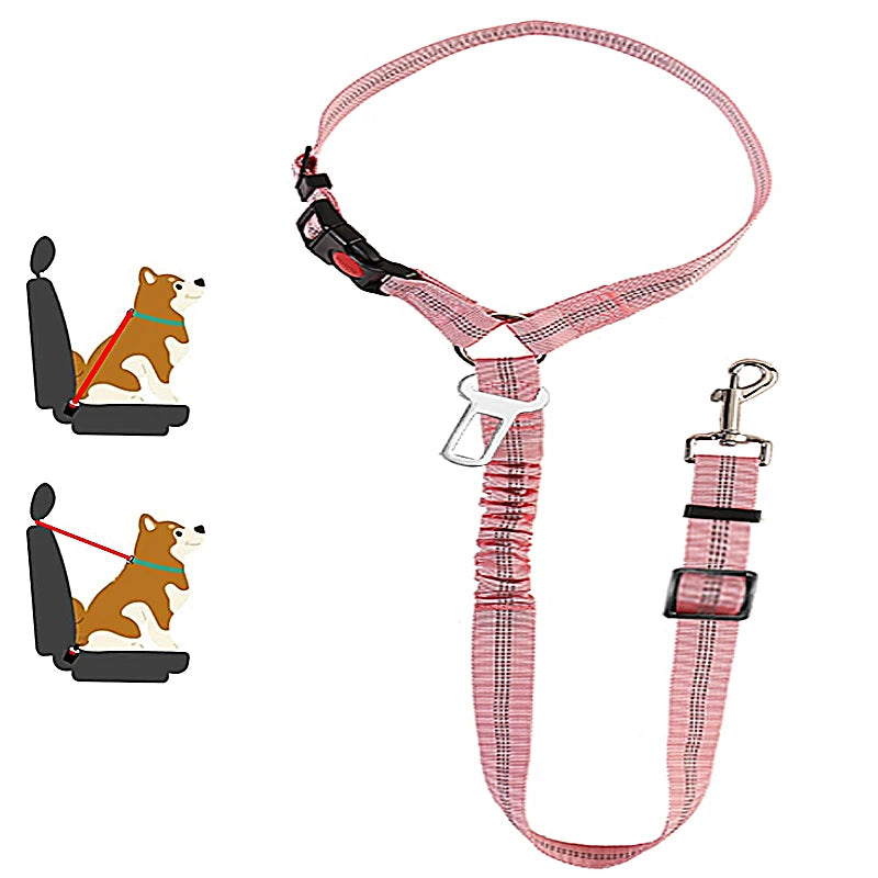 2-in-1 Dog Harness with Leash and Car Seat Belt Strap