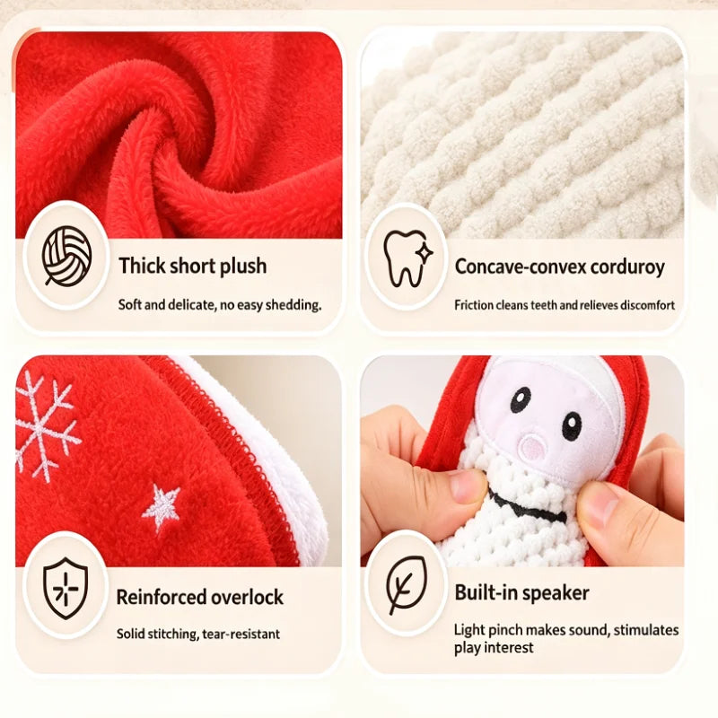 Christmas Squeaky Plush Stocking Dog Toy