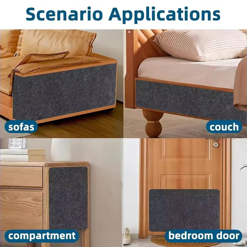 Trimmable Cat Scratcher Sofa Protector Pad Self-Adhesive Carpet Mat