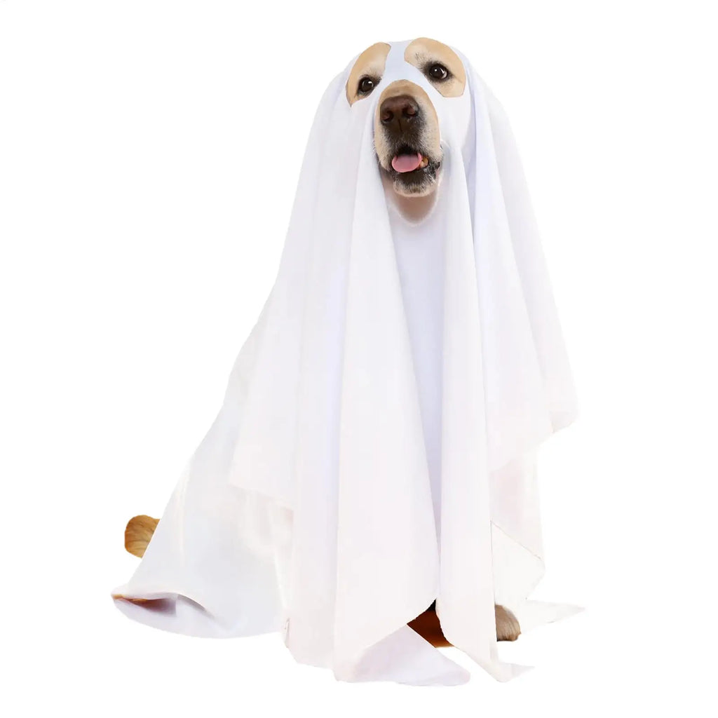 Dog Ghost Halloween Costume Cosplay Party Outfit for Pets