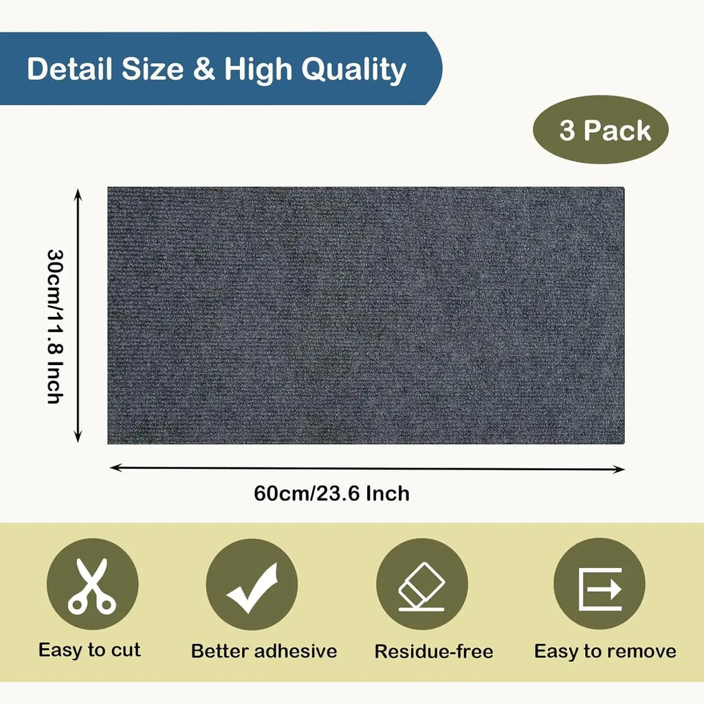 Self-Adhesive Cat Scratching Mat Trimmable Carpet Furniture Protector