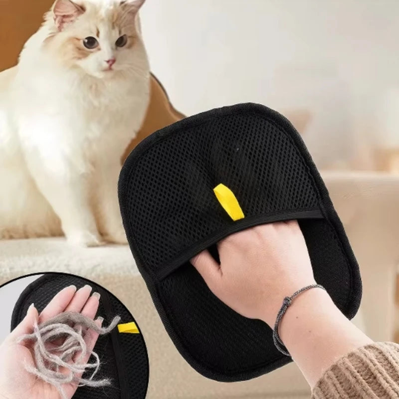 3-Piece Pet Grooming Glove Set, Self-Cleaning Hair Remover