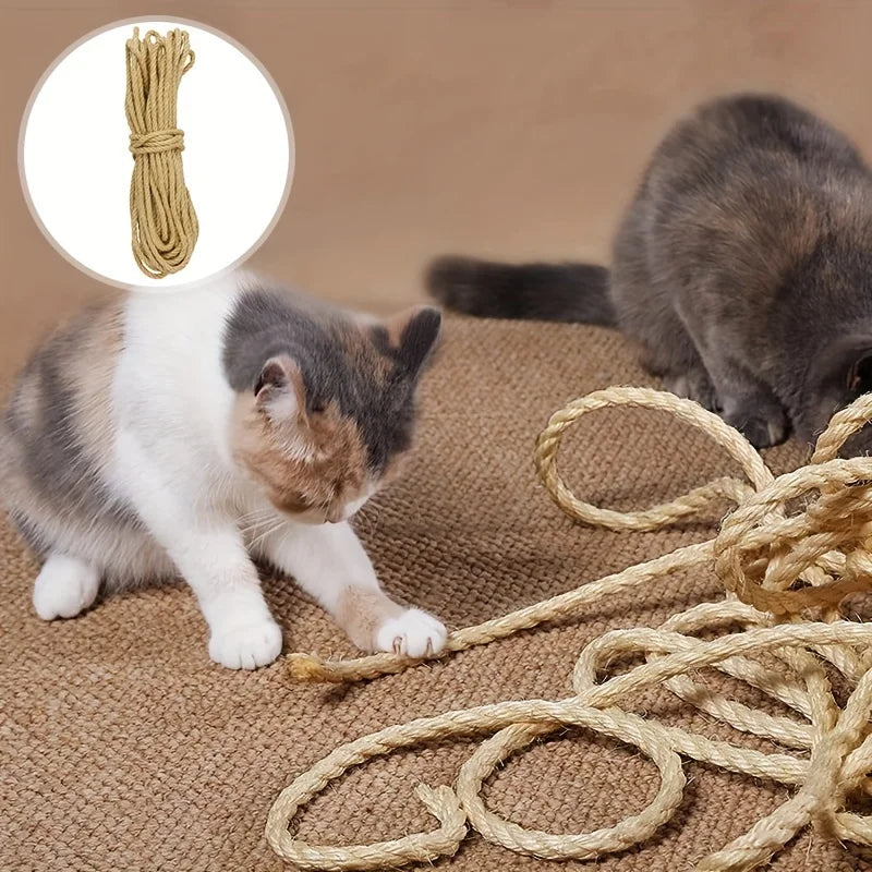 Natural Jute Rope Cat Scratcher for Furniture Protection 10M