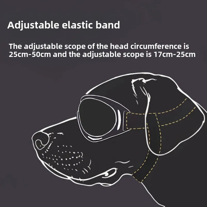 Anti-UV Dog Sunglasses Goggles, Adjustable Pet Eye Protection